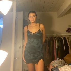 Motel forest green mini dress